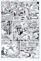 Buscema Sinnott - Ms Marvel 1 Battle Page (1976) Comic Art
